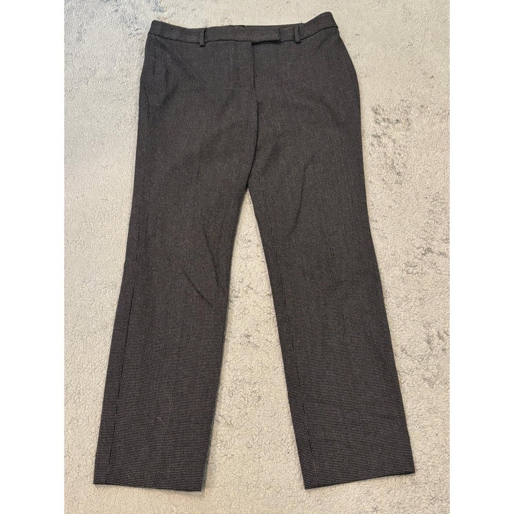 Talbots High Waist Slim Dress Pants Black White Micro Pattern Size 6 VN4889